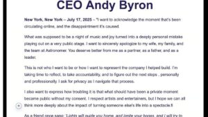 Drama CEO Astronomer, Benarkah Surat Minta Maafnya Cuma Bohong?