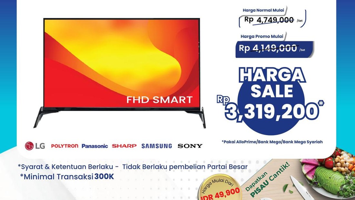 Polytron LED TV 43 Inch Lagi Diskon Gede di Transmart, Sikat Sekarang!