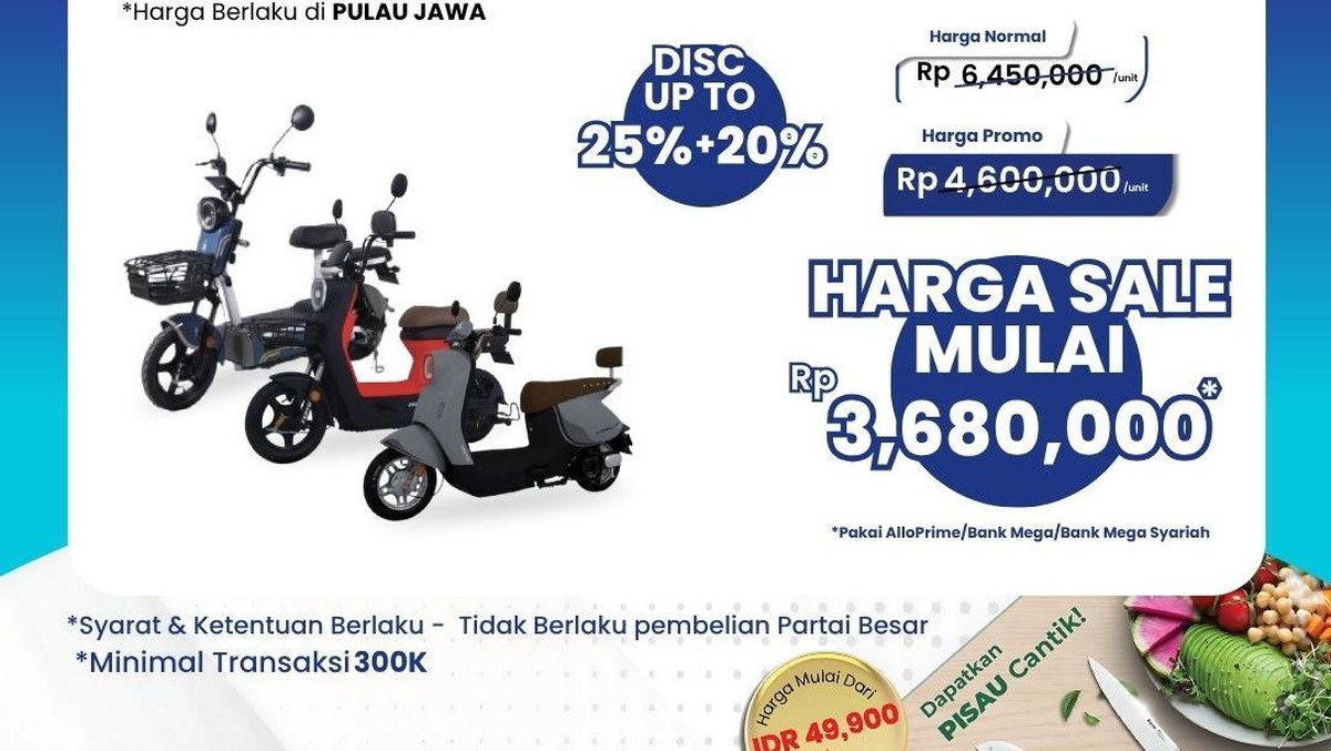 Asiknya! Sepeda Listrik Impianku Diskon Gede di Transmart!