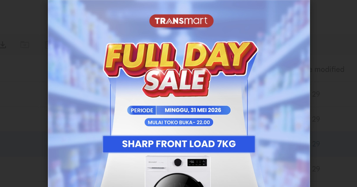 Hemat Jutaan Mesin Cuci Sharp di Transmart Full Day Sale