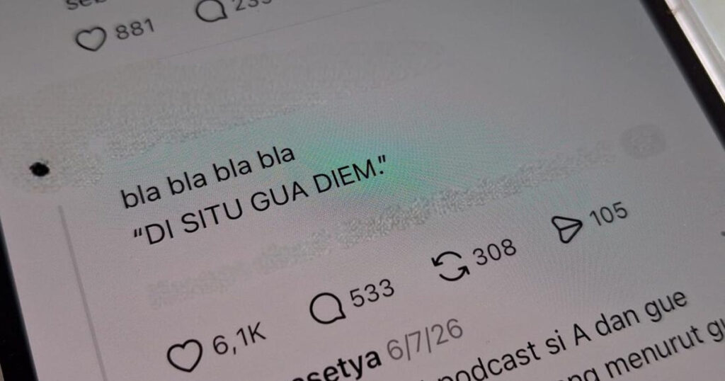 Viral 'Di Situ Gue Diem' AI atau Manusia Ini Faktanya