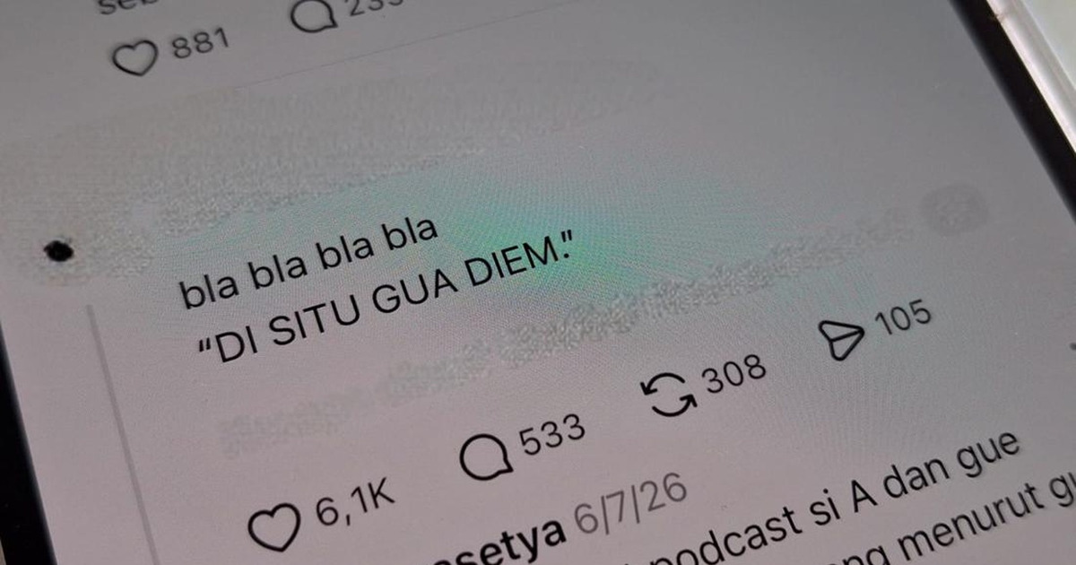 Viral 'Di Situ Gue Diem' AI atau Manusia Ini Faktanya