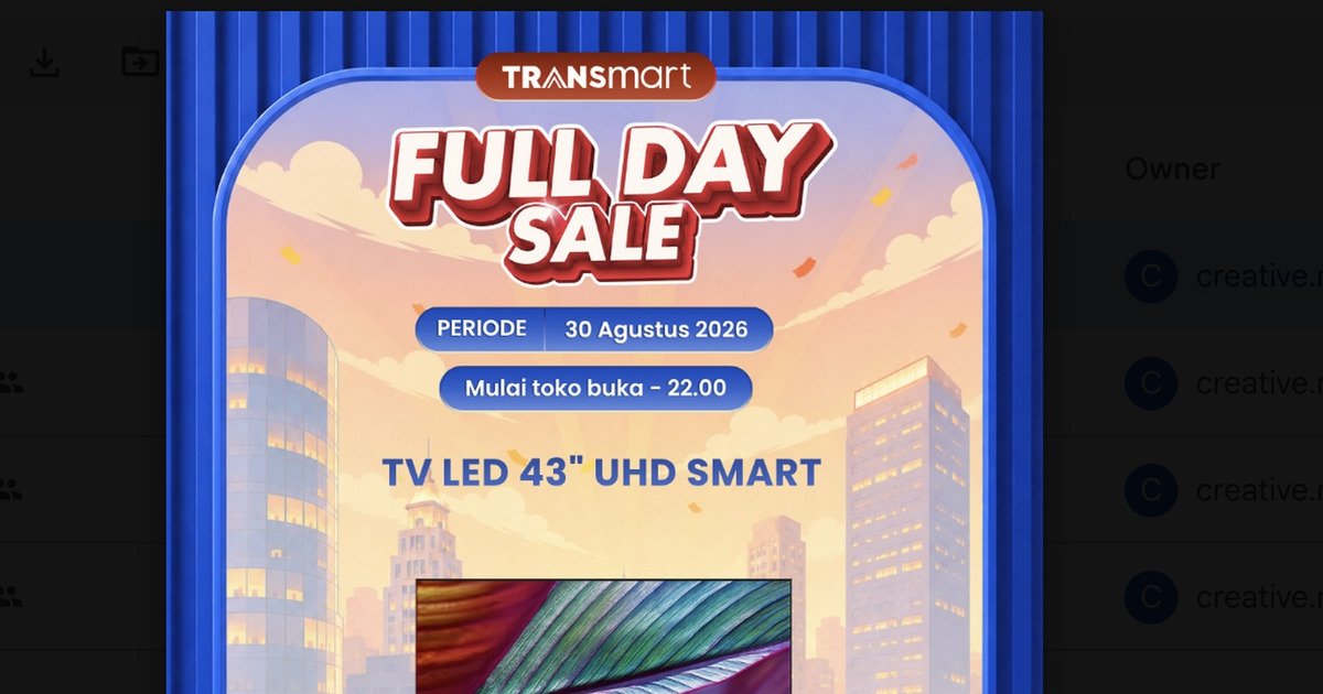TV 43 UHD Smart Diskon Jutaan Transmart Full Day Sale